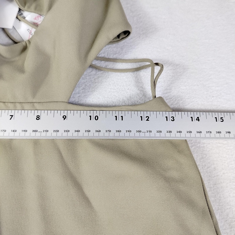 Brandon Maxwell Dress Womens 6 Silver Sage Cutout‎ Maxi Made in USA DR323FW20 - Picture 12 of 13